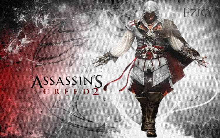 Assassin's Creed II 2 Ezio Auditore Da Firenze Cosplay Costume Outfit