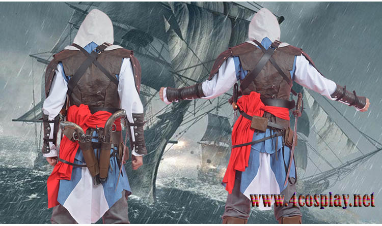 Assassin's Creed IV 4 Black Flag Edward Kenway Cosplay Custome 