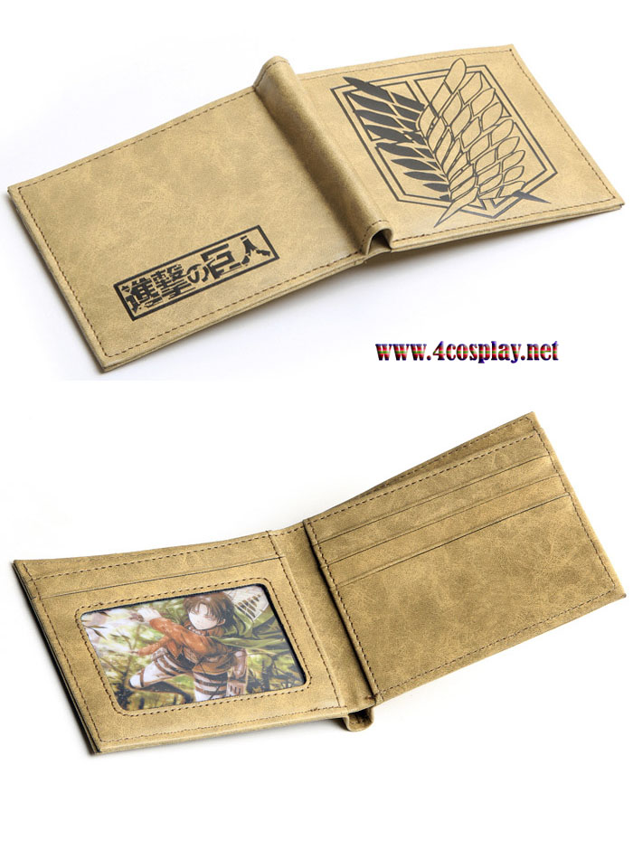 Attack on Titan Brown Wallet Shingeki no Kyojin PU Purse