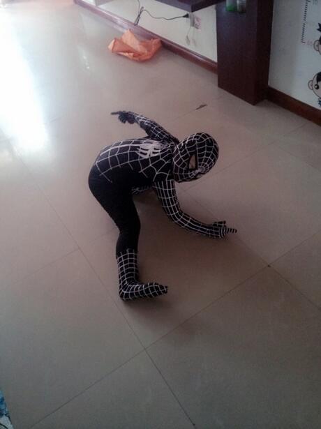 Black Amazing Spider-Man Kid Cosplay Zentai Suit