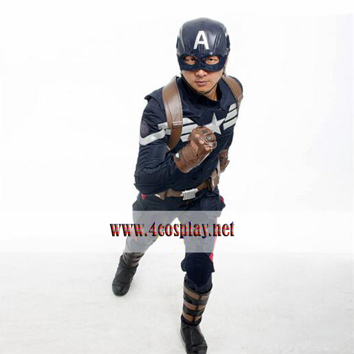 Captain America 2 Winter Soldier Cosplay Costume S.h.i.e.l.d. Stealth Jumpsuit