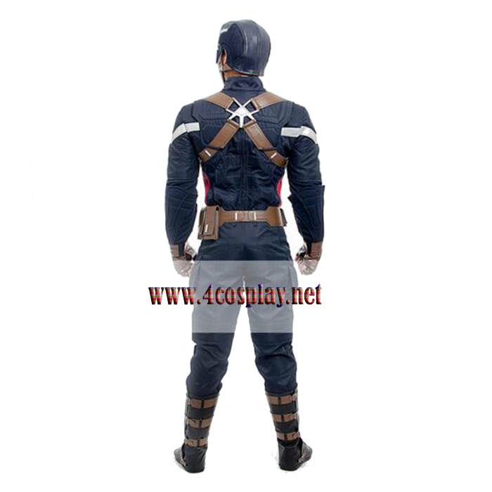 Captain America 2 Winter Soldier Cosplay Costume S.h.i.e.l.d. Stealth Jumpsuit