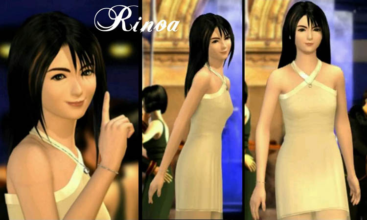 Final Fantasy VIII Rinoa Cosplay Costume White Dress Costume