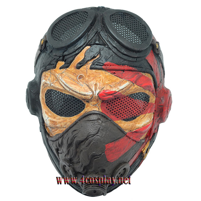 GRP Mask CS Protective Mask World War II Warrior Field Protective Mask Glass Fiber Reinforced Plastics Mask