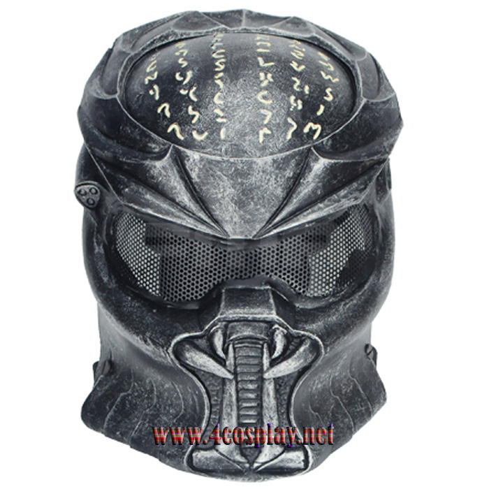 GRP Mask Movie Alien VS Predator Horror Mask Predator Warrior Cosplay Mask Glass Fiber Reinforced Plastics Mask