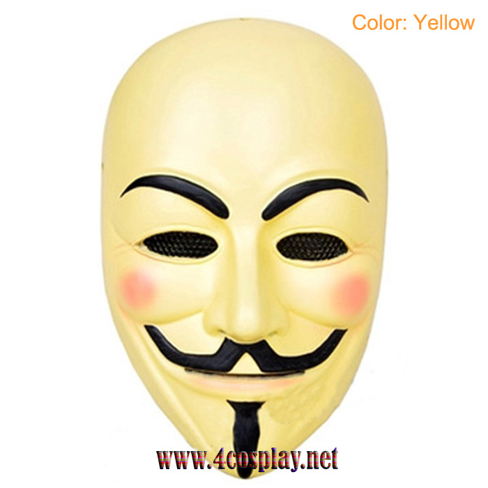 GRP Mask Movie V for Vendetta Mask Guy Fawkes Cosplay Mask Glass Fiber Reinforced Plastics Mask