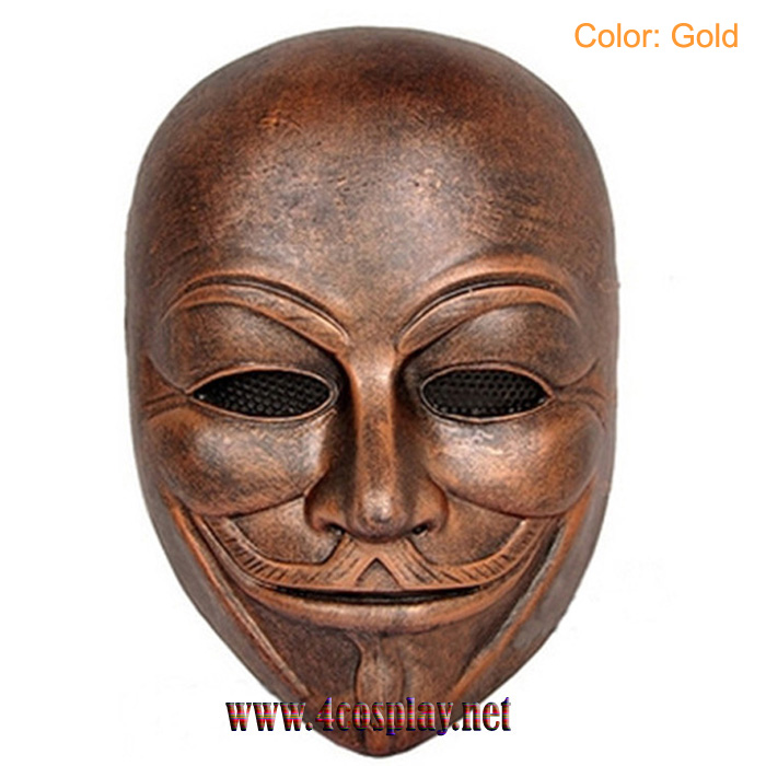 GRP Mask Movie V for Vendetta Mask Guy Fawkes Cosplay Mask Glass Fiber Reinforced Plastics Mask