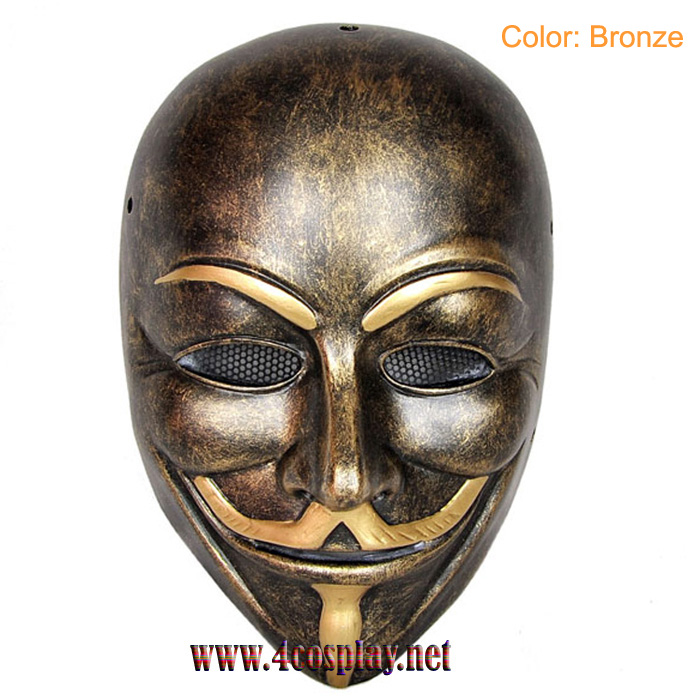 GRP Mask Movie V for Vendetta Mask Guy Fawkes Cosplay Mask Glass Fiber Reinforced Plastics Mask