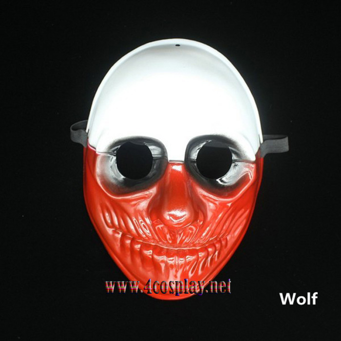 Game Payday 2 Mask The Robbers Dallas/Wolf/Chains/Hoxton Cosplay Mask Glass Fiber Reinforced Plastics Mask