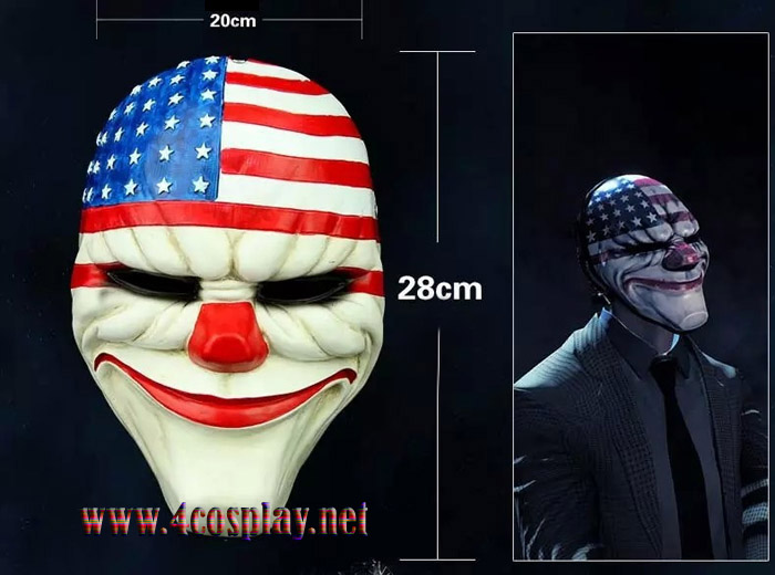 Game Payday 2 Mask The Robbers Dallas/Wolf/Chains/Hoxton Cosplay Mask Glass Fiber Reinforced Plastics Mask