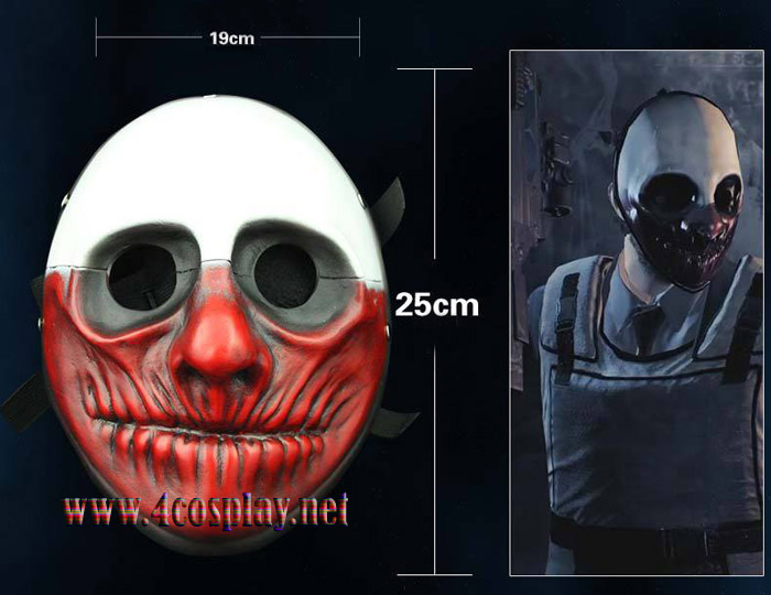 Game Payday 2 Mask The Robbers Dallas/Wolf/Chains/Hoxton Cosplay Mask Glass Fiber Reinforced Plastics Mask