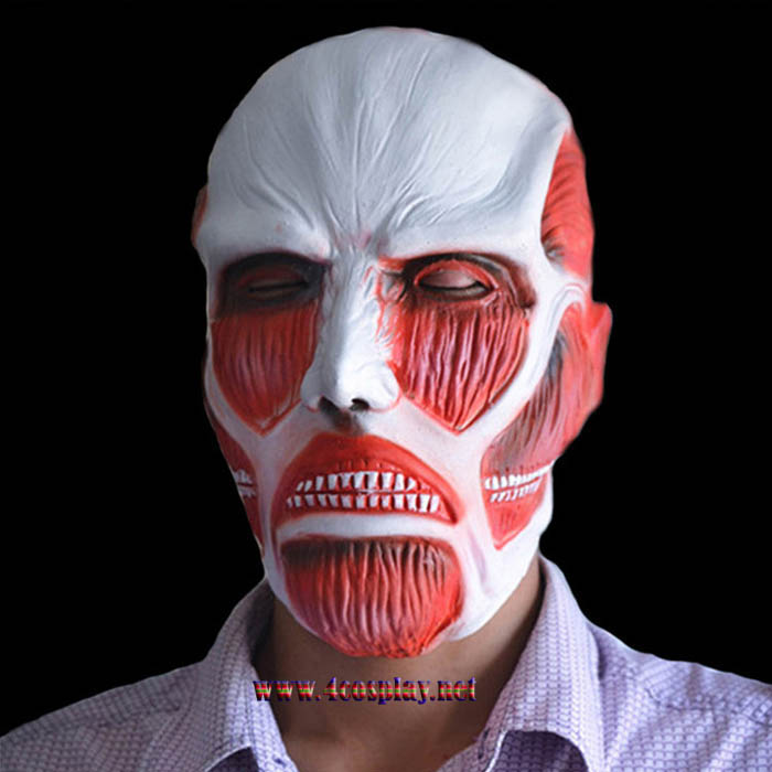 Halloween Attack On Titan Cosplay Mask Shingeki no Kyojin Latex Mask