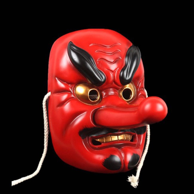 Japan Play Celestial Dog Mask With Big Nose for Collection and Halloween