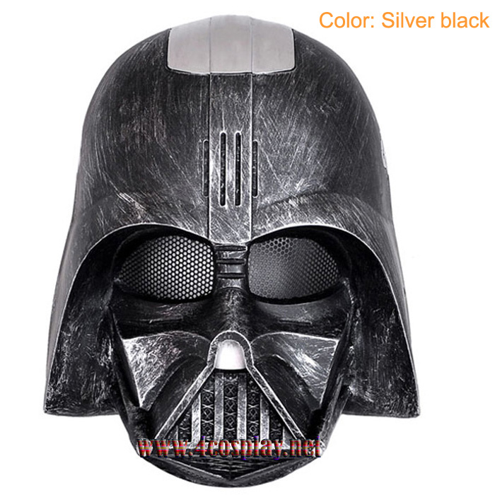 GRP Mask Movie Star Wars Mask Black Warrior Darth Vader Anakin Skywalker Cosplay Mask Glass Fiber Reinforced Plastics Mask