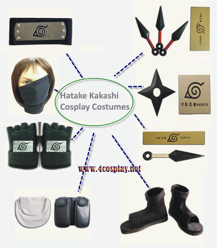 Naruto Costume Ninja Hatake Kakashi Cosplay Costume