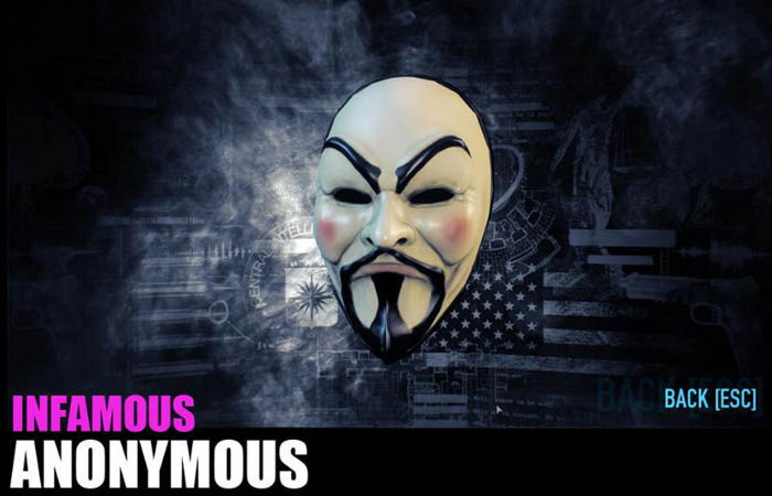 Payday 2 Horror Mask Anonymous Cosplay Mask