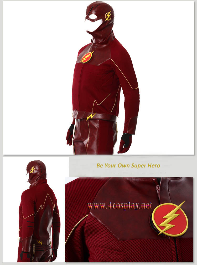 The Flash Cosplay Costume Flashman Outfit Red Battleframe Uniform