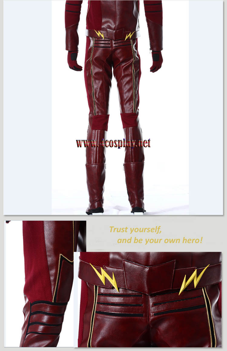 The Flash Cosplay Costume Flashman Outfit Red Battleframe Uniform