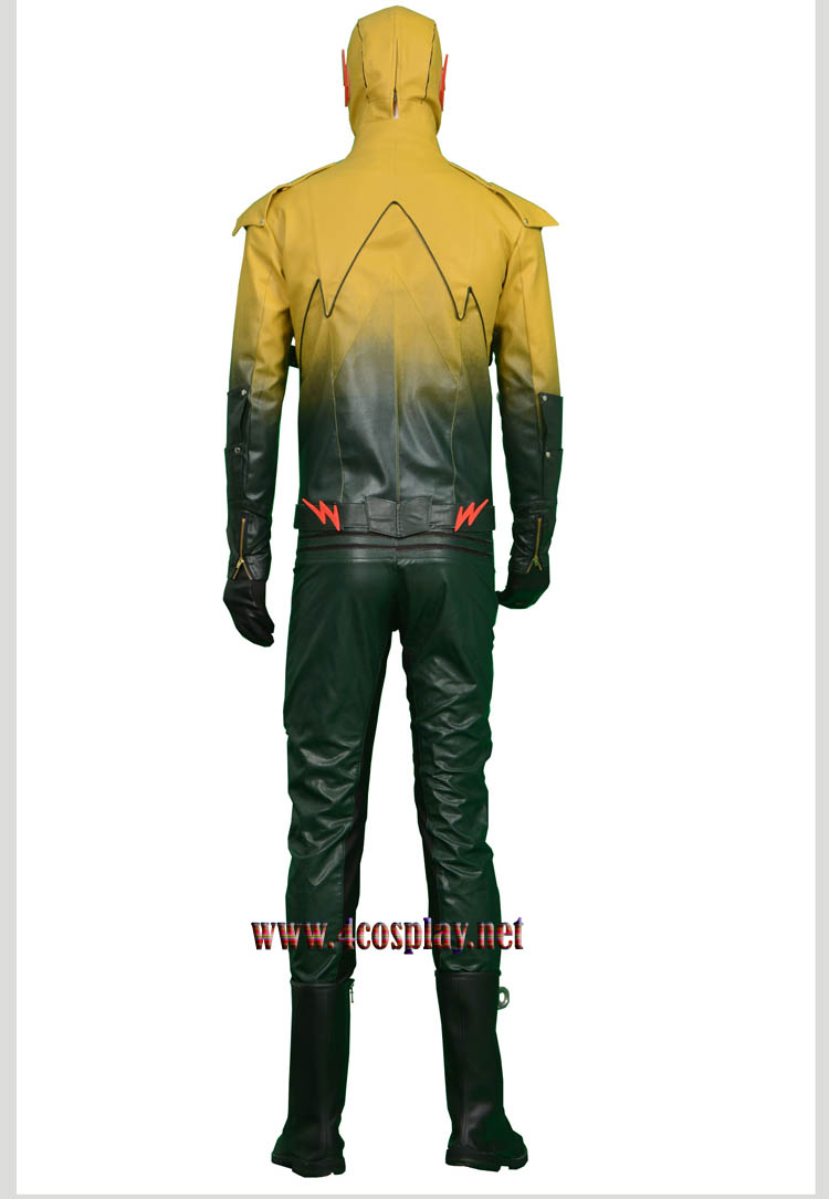 The Flash Cosplay Reverse Flash Cosplay Leather Clothing Costume