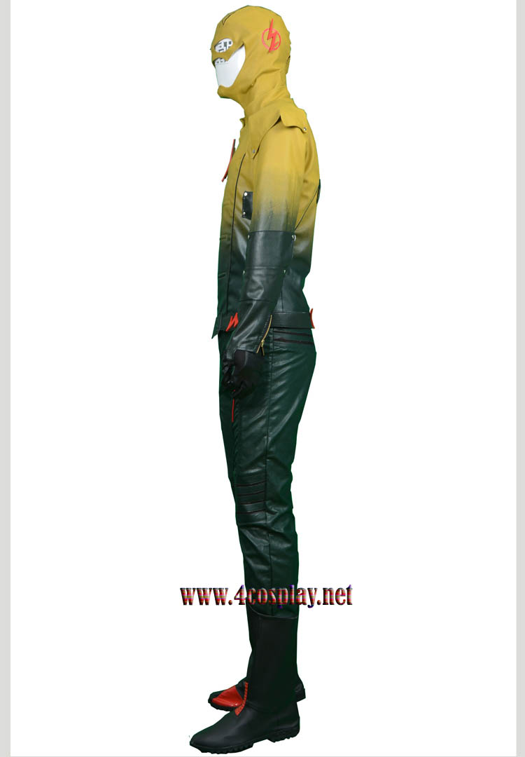 The Flash Cosplay Reverse Flash Cosplay Leather Clothing Costume