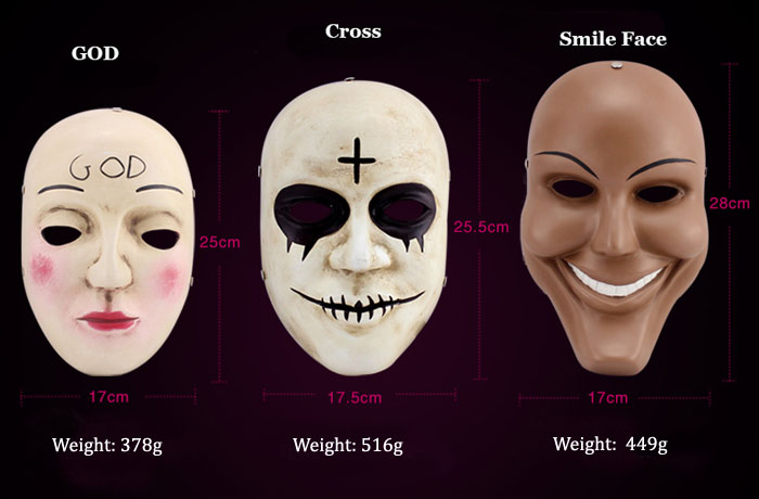 The Purge Movie God Mask Cross Mask Smile Mask