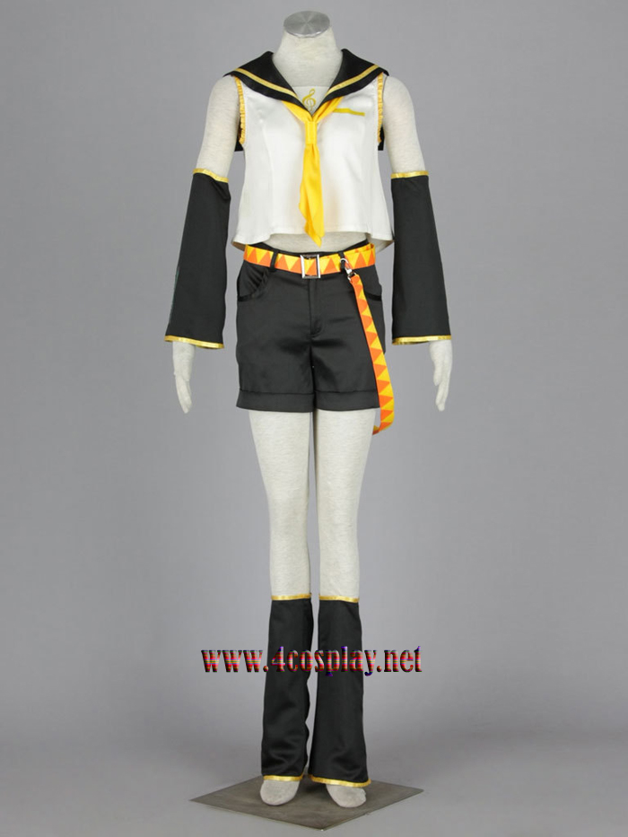 Vocaloid 1 Kagamine Rin Cosplay Costume Outfit