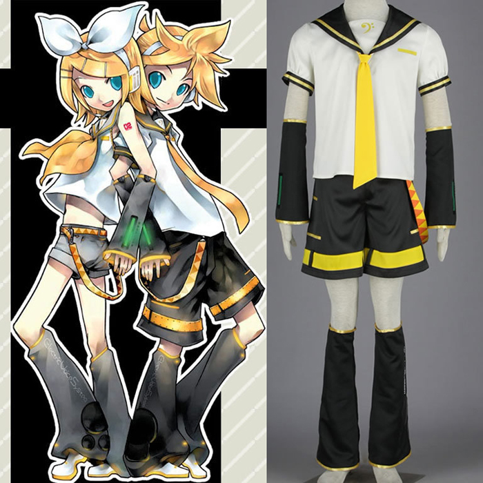 Vocaloid Kagamine Len 2 Cosplay Costume Outfit